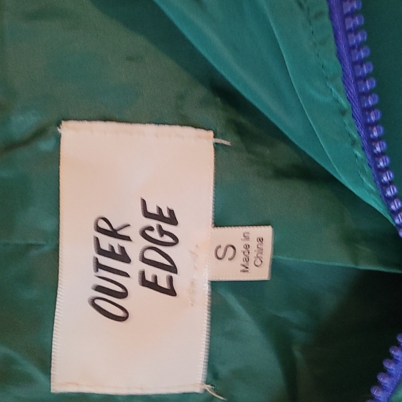 Outer Edge Ladies Green Windbreaker Size Small - Picture 2 of 7